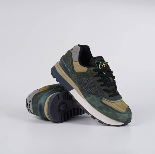 New Balance 574 Legacy x Stone Island Dark Green - Gambar 3