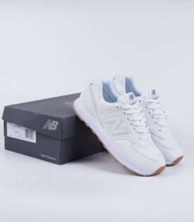 New Balance 574 Leather White Gum