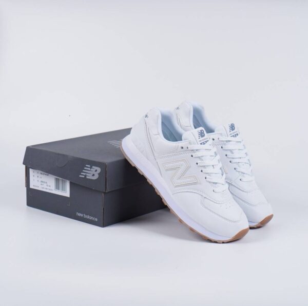 New Balance 574 Leather White Gum