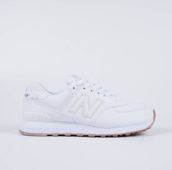 New Balance 574 Leather White Gum - Gambar 4