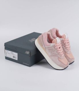 New Balance 574 Platform Pink White